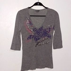 Grey long short sleeve shirts